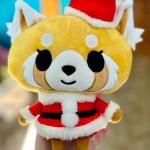 Aggretsuko Christmas Plush Santa SoKawaii Exclusive NEW w/tags